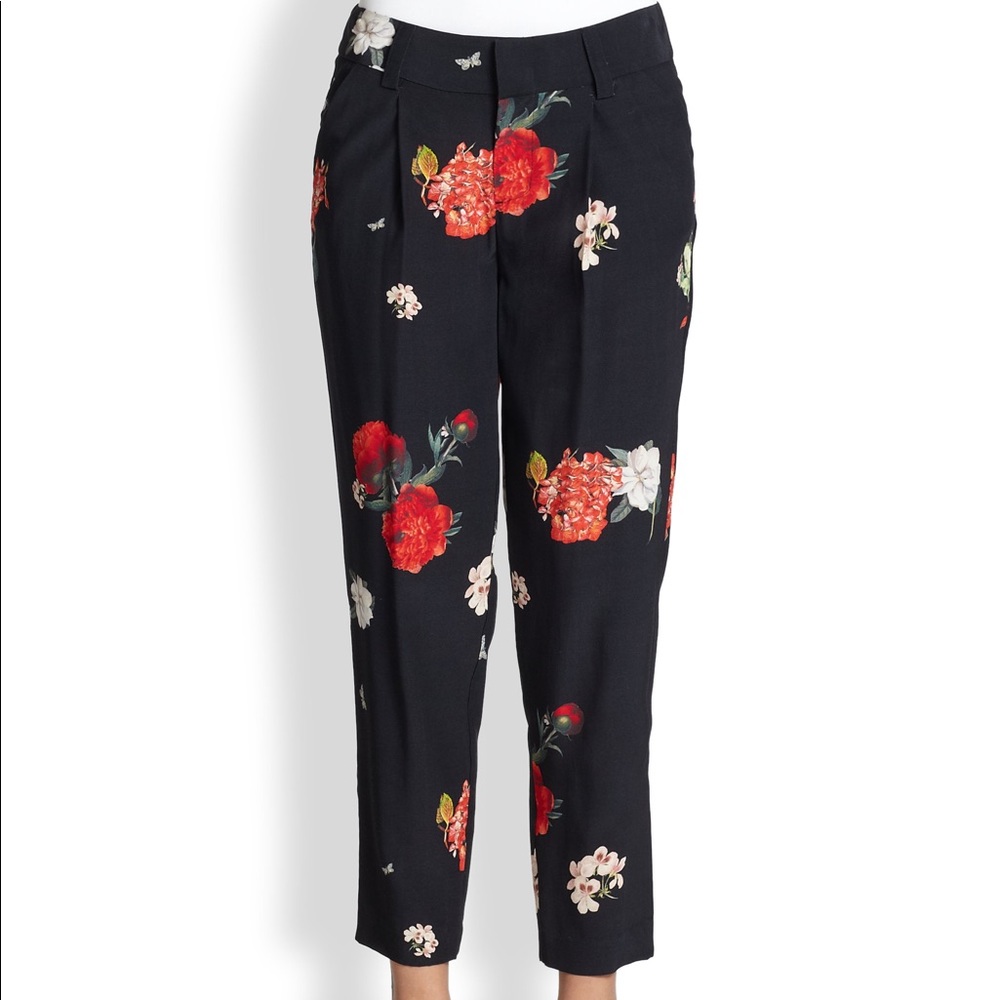 Alice & Olivia Arthur floral pants sz 0